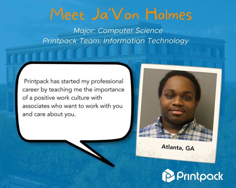 intern testimonial from Ja'Von Holmes