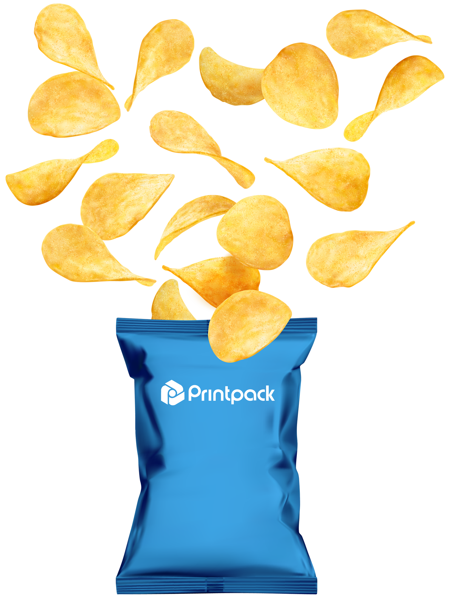 crispy chips spilling out of packaging