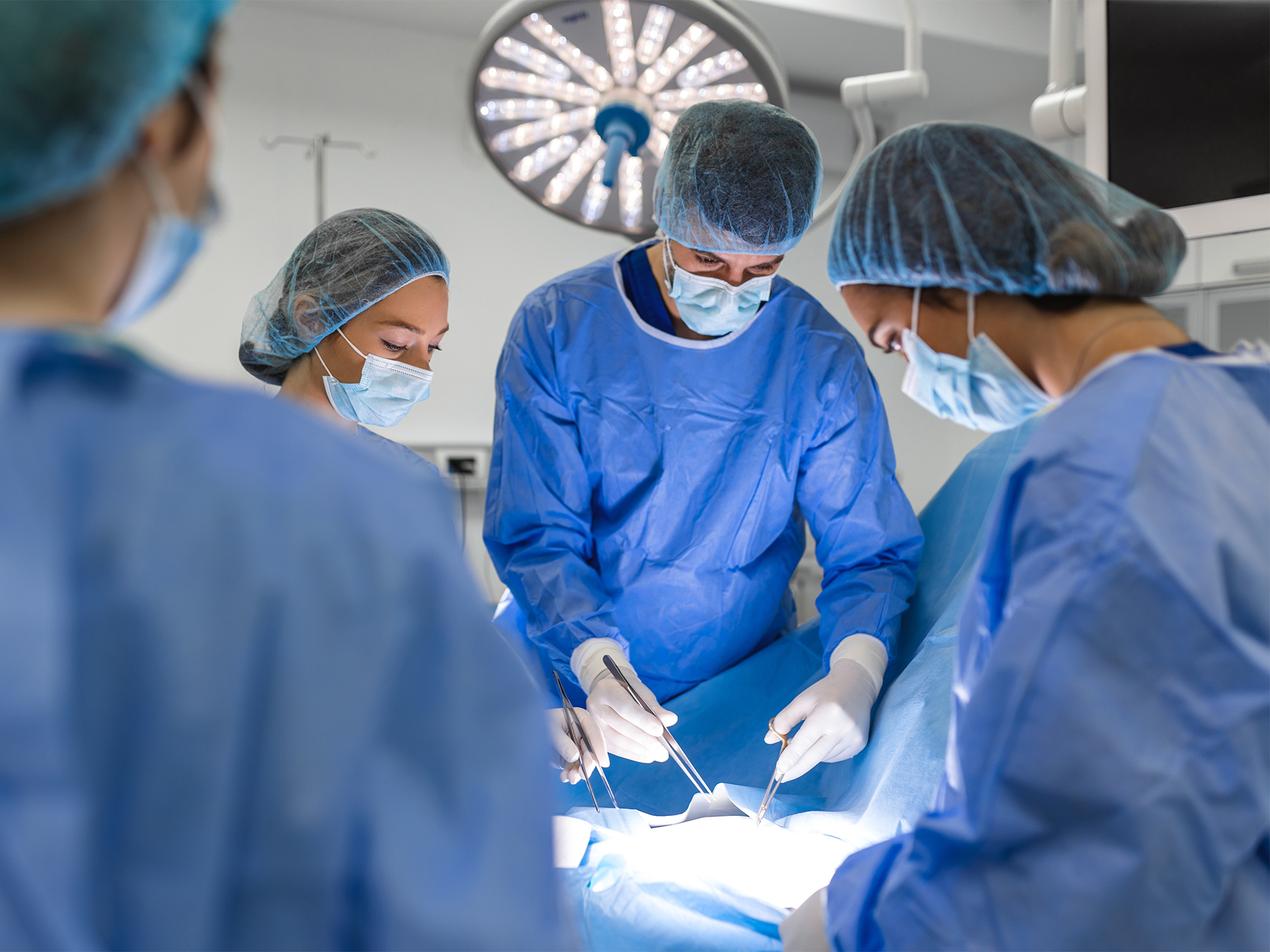 Team of professional surgeons horizontal